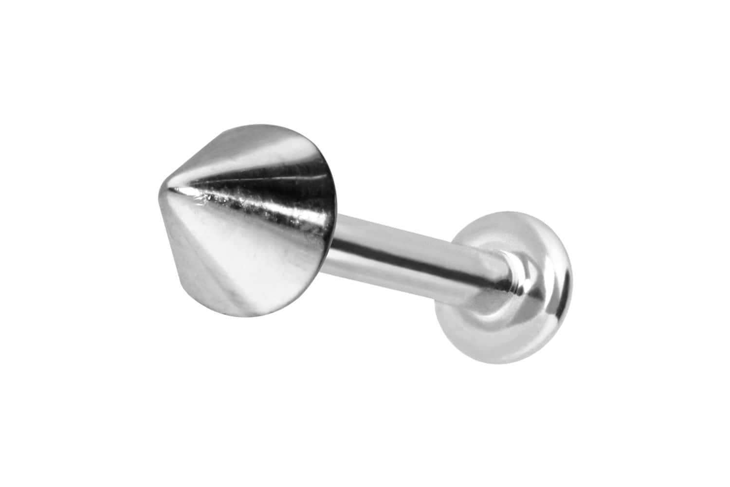 14 Karat Gold Labret Piercing mit Push Fit SPITZE